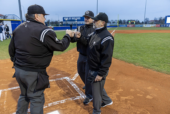 Foto: Robert Vávra; Baseballová Extraliga 2026; stadion Na Hvězdě; Třebíč Nuclears vs. Eagles Praha