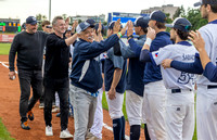 Třebíč Nuclears - Kotlářka Praha; 40 let baseballu v Třebíči; 5.6.2026; Foto: Robert Vávra